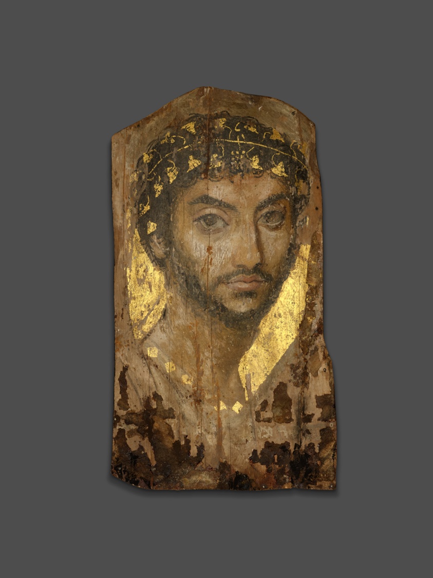 Портрет мужчины в лавровом венке, первая половина II века н.э.