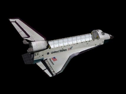3D-модель космического шаттла, опубликованная в открытых архивах NASA
