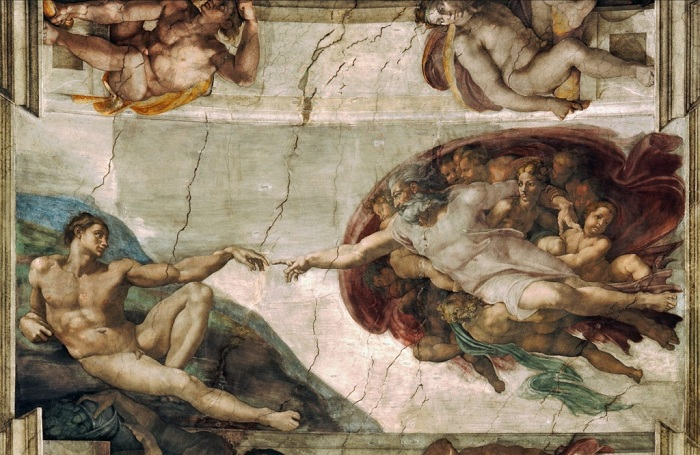 Микеланджело «Создание Адама», 1511. Источник: gallerix